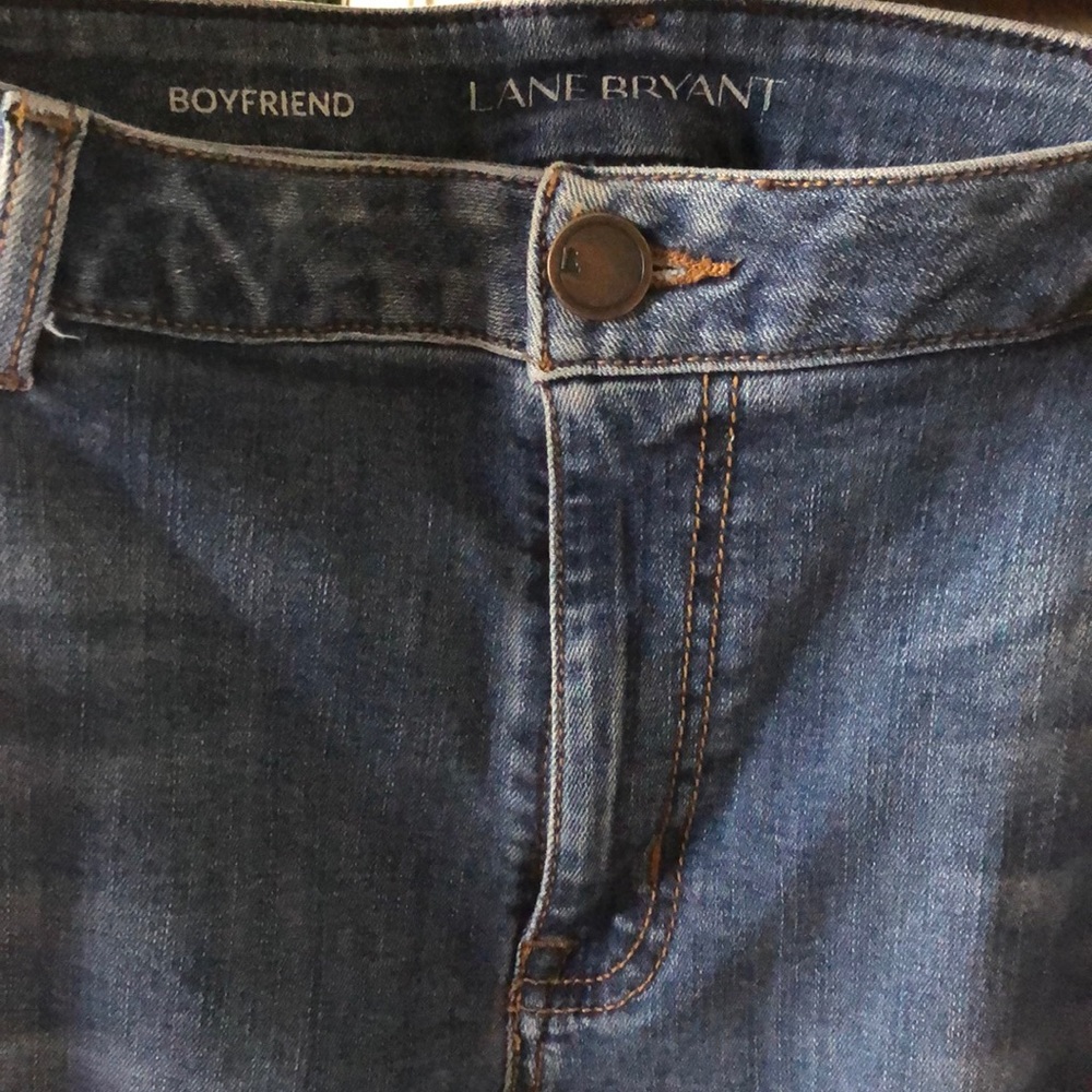 Distressed Lane Bryant Boyfriend Jean